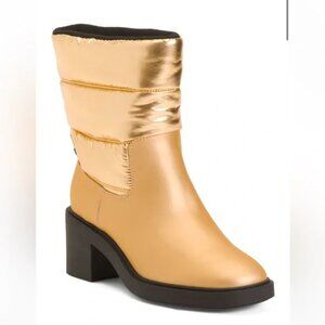 NEW FRANCO SARTO puffer shaft Snow Booties gold for women 367tn